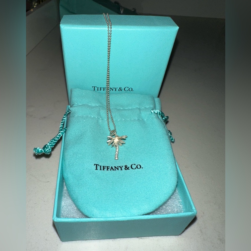 Tiffany & Co. 18” 3D Palm Tree Necklace, 925 silver